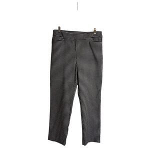 Chico's Women's High Waisted Textured Ponte Knit Ankle Pants Size 12 Reg Multi